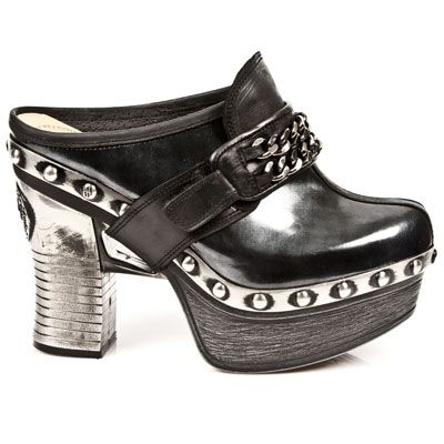 Босоножки M.Z002-C3 ITALI NEGRO, CHAROL STUCO ACERO, PLT.ZUECO NEG-ACE New Rock M.Z002-C3 Изображение 1