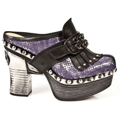  M.Z003-C1 ITALI NEGRO, PITON PLIS.PLATA_VIOLA, P.ZUECO NEG-A New Rock M.Z003-C1  1