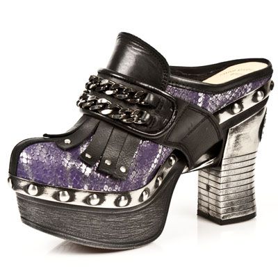  M.Z003-C1 ITALI NEGRO, PITON PLIS.PLATA_VIOLA, P.ZUECO NEG-A New Rock M.Z003-C1  5