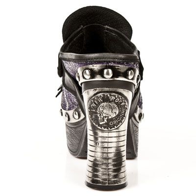  M.Z003-C1 ITALI NEGRO, PITON PLIS.PLATA_VIOLA, P.ZUECO NEG-A New Rock M.Z003-C1  6