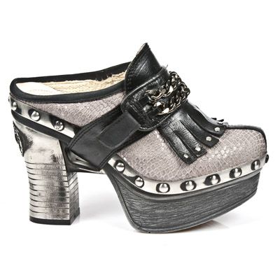  M.Z003-C2 NOMADA NEGRO PITON PLISADO TAUPE PLATA IT NEG PL Z New Rock M.Z003-C2  1