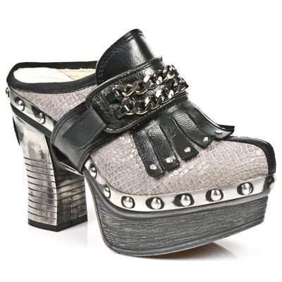  M.Z003-C2 NOMADA NEGRO PITON PLISADO TAUPE PLATA IT NEG PL Z New Rock M.Z003-C2  3