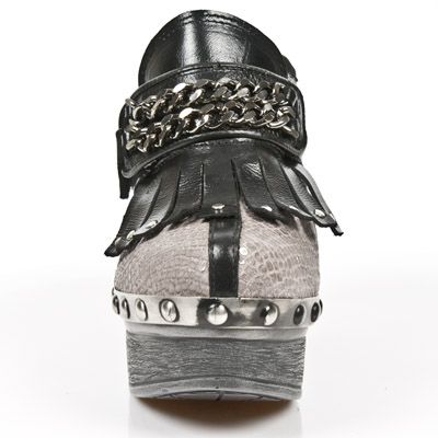  M.Z003-C2 NOMADA NEGRO PITON PLISADO TAUPE PLATA IT NEG PL Z New Rock M.Z003-C2  4
