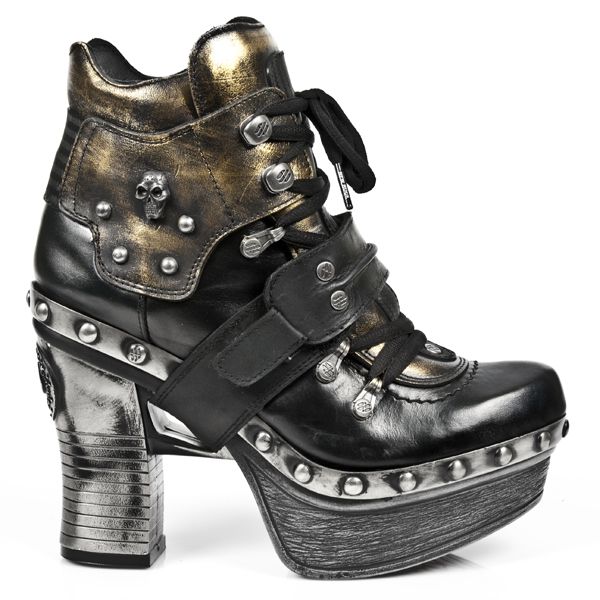  M.Z009-C3 NOMADA NEGRO BOX OROMANE ITALI NEG PL ZUECO NEGRO New Rock M.Z009-C3  1