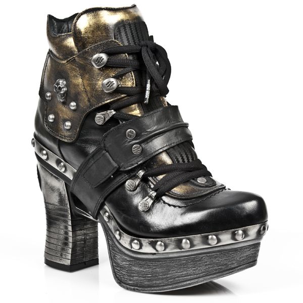  M.Z009-C3 NOMADA NEGRO BOX OROMANE ITALI NEG PL ZUECO NEGRO New Rock M.Z009-C3  2