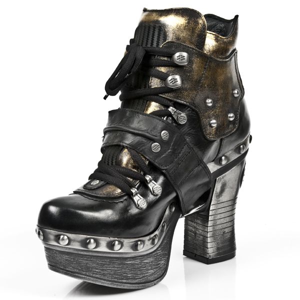  M.Z009-C3 NOMADA NEGRO BOX OROMANE ITALI NEG PL ZUECO NEGRO New Rock M.Z009-C3  3