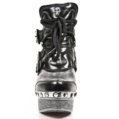 Ботильоны M.Z010-C2 NOMADA NEGRO BOX PLANE PL ZUECO NEGRO PIEDRA ENT New Rock M.Z010-C2 Изображение 4