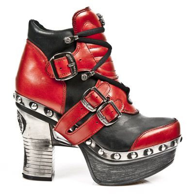  M.Z010-C4 NOMADA ROJO ITALI NEGRO PL ZUECO NEGRO PIEDRA ENT New Rock M.Z010-C4  2