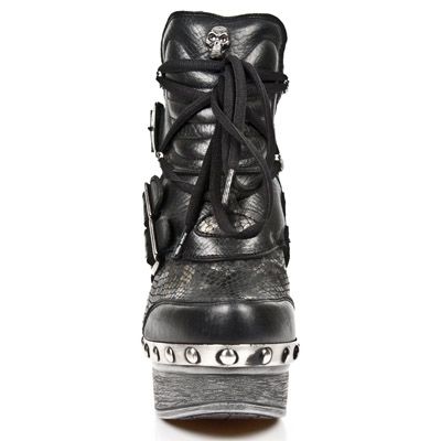  M.Z010-C8 BUFALO NEGRO ENCOG PITON PLIS NEGRO ORO PL ZUECO N New Rock M.Z010-C8  4