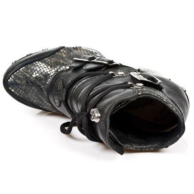  M.Z010-C8 BUFALO NEGRO ENCOG PITON PLIS NEGRO ORO PL ZUECO N New Rock M.Z010-C8  8