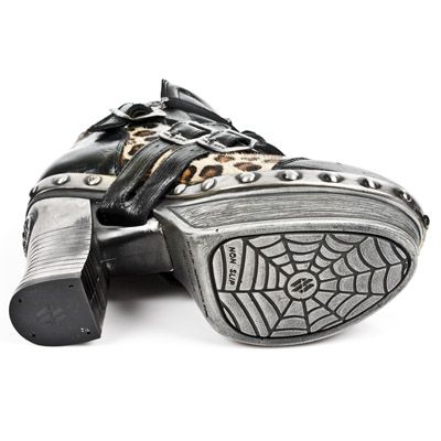  M.Z010-C9 NOMADA NEGRO PELO LEOPARDO PL ZUECO NEG ACERO T AC New Rock M.Z010-C9  7