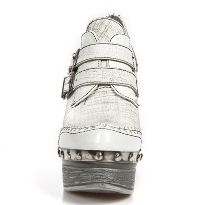  M.Z016-L1 CHAROL BLANCO RASPADO BLANCO PL ZUECO NEGRO PIEDRA New Rock M.Z016-L1  4
