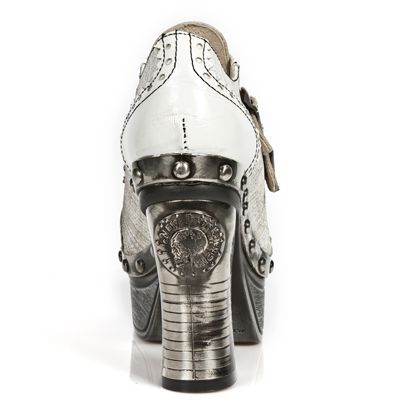 M.Z016-L1 CHAROL BLANCO RASPADO BLANCO PL ZUECO NEGRO PIEDRA New Rock M.Z016-L1  6