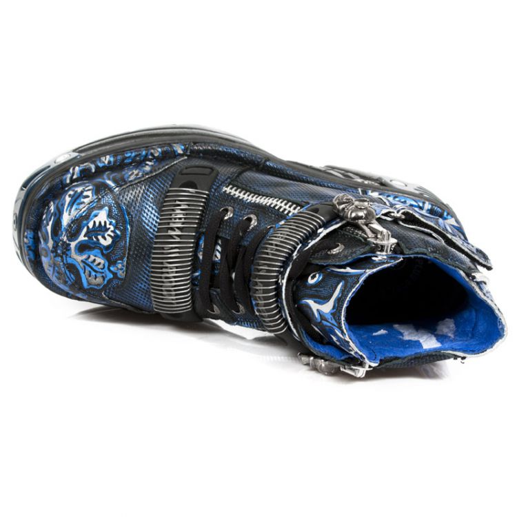  M.1065-S2 VINTAGE FLOWER POLAR AZUL, BOX AZUL-METAL GRAB DIA New Rock M.1065-S2  8