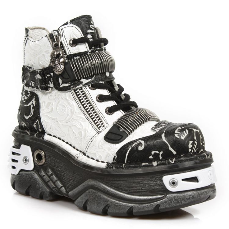  M.1065-S5 VINTAGE FLOWER POLAR NEGRO, VINTAGE FLOWER BLANCO New Rock M.1065-S5  3