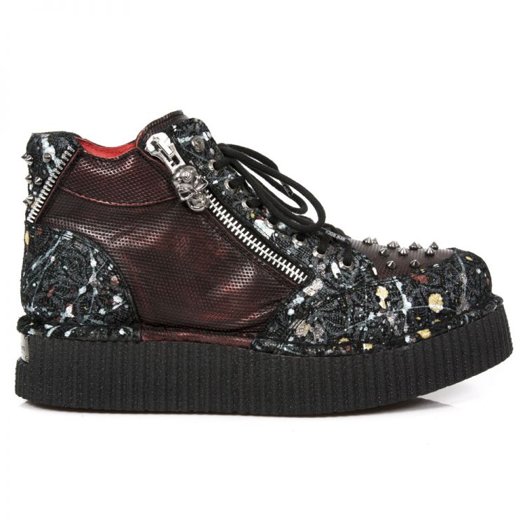  M.CRP002-C2 FLORAL PAINT NEGRO BOX ROJO-METAL GRABADO DIAMAN New Rock M.CRP002-C2  2