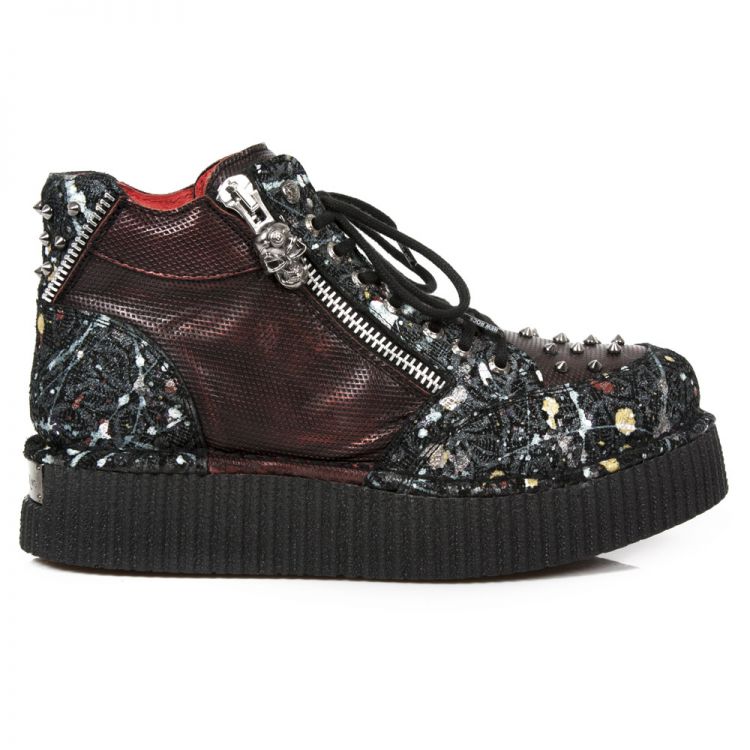  M.CRP002-C2 FLORAL PAINT NEGRO BOX ROJO-METAL GRABADO DIAMAN New Rock M.CRP002-C2  3
