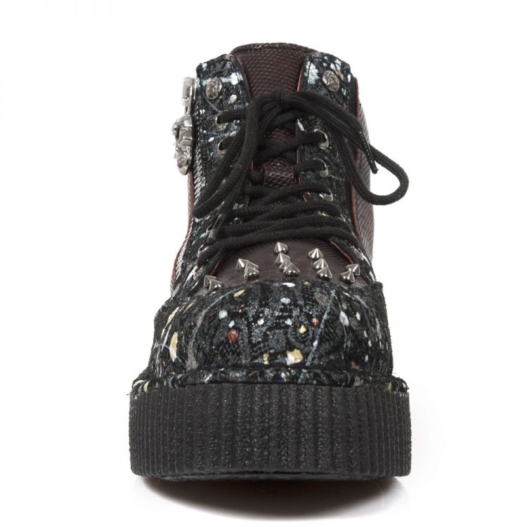  M.CRP002-C2 FLORAL PAINT NEGRO BOX ROJO-METAL GRABADO DIAMAN New Rock M.CRP002-C2  4