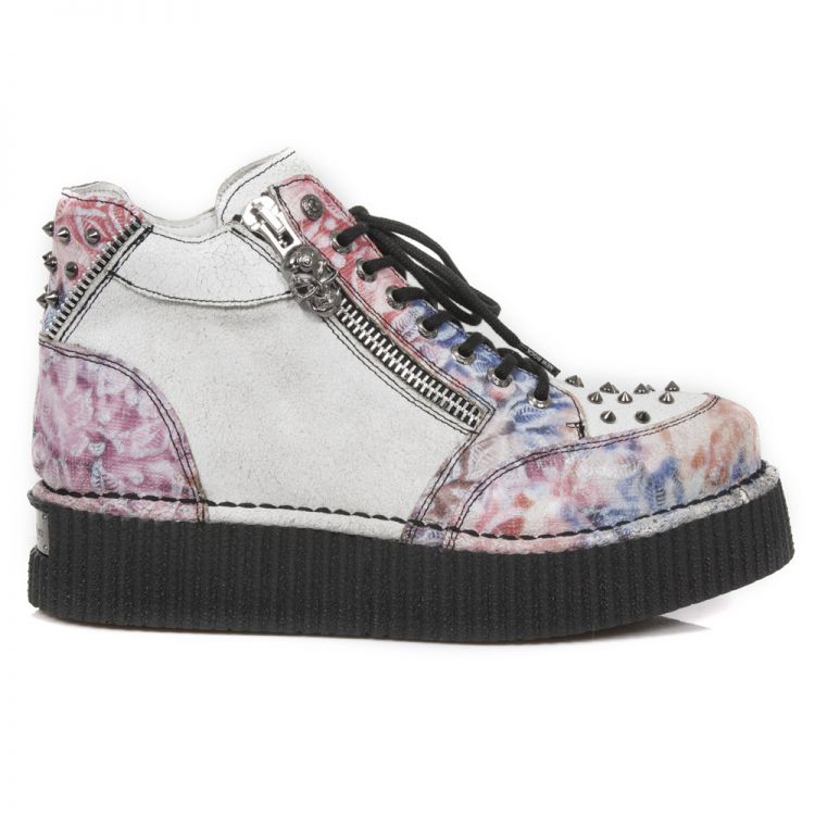  M.CRP002-C7 FLORAL CRACK OLEO CRACK BLANCO NEO CREEPERS NEGR New Rock M.CRP002-C7  3