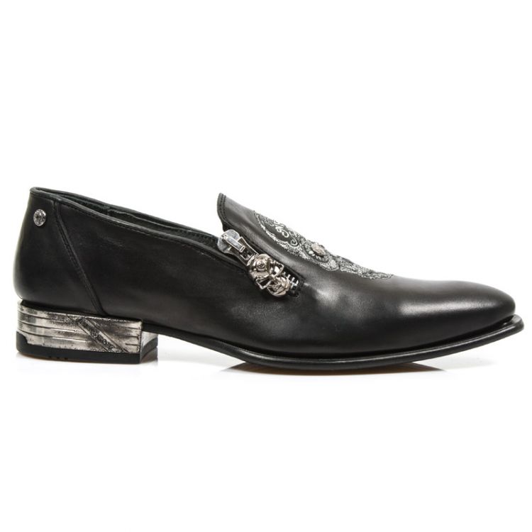  M.NW145-C1 RAW NEGRO BORDADOS GRIS VIP1 GUM NEGRO TACON VIP New Rock M.NW145-C1  2