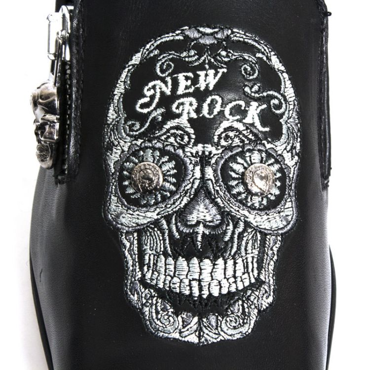  M.NW145-C1 RAW NEGRO BORDADOS GRIS VIP1 GUM NEGRO TACON VIP New Rock M.NW145-C1  8