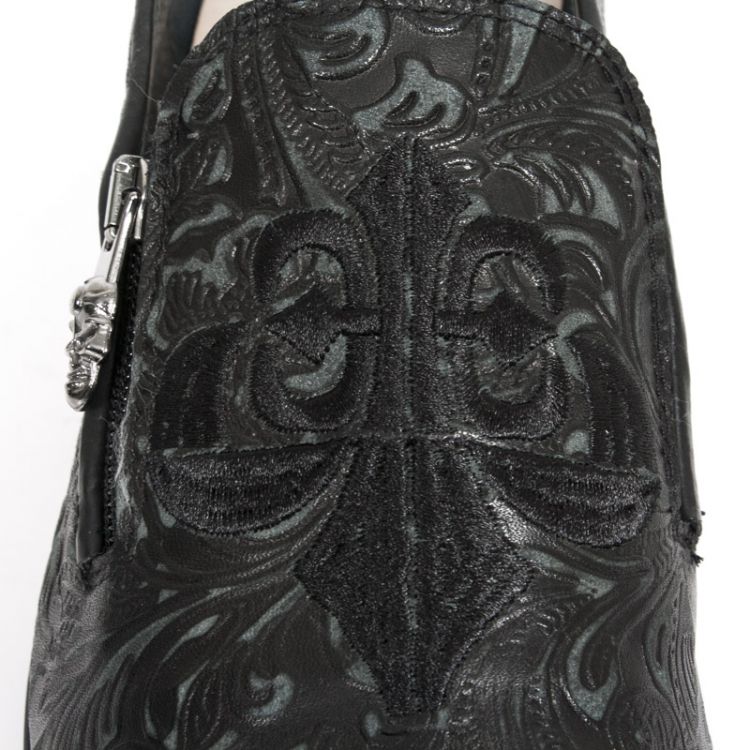  M.NW147-C3 VINTAGE FLOWER NEGRO BORDADOS NEGRO ELASTICO NEG New Rock M.NW147-C3  8