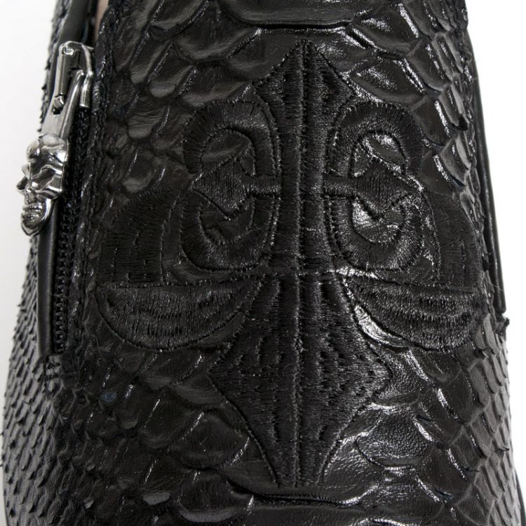  M.NW147-C5 PITON NEGRO BORDADOS NEGRO ELASTICO NEGRO VIP1 GU New Rock M.NW147-C5  8