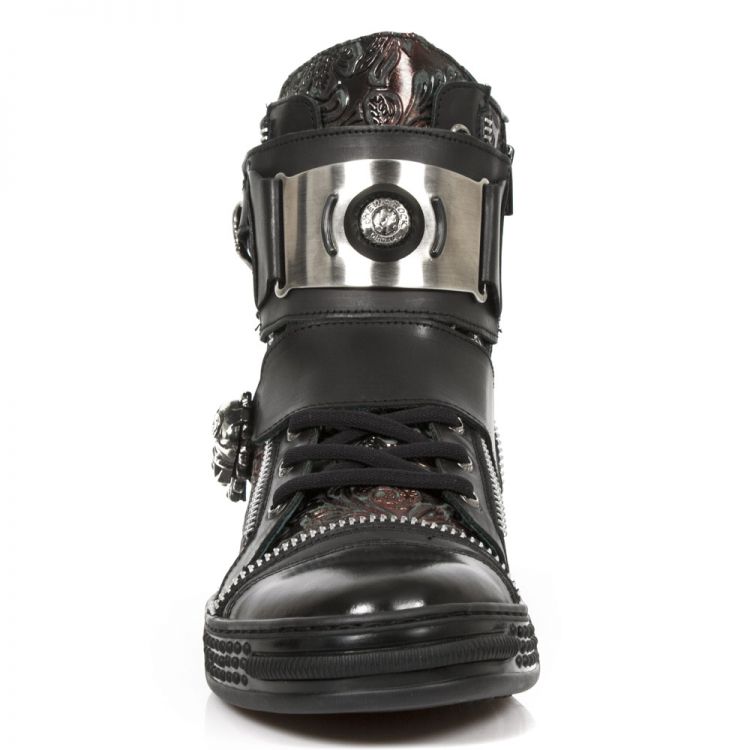  M.PS028-C3 RAW NEGRO ITALI NEGRO VINTAGE-2 FLOWER ROJO PISA New Rock M.PS028-C3  4