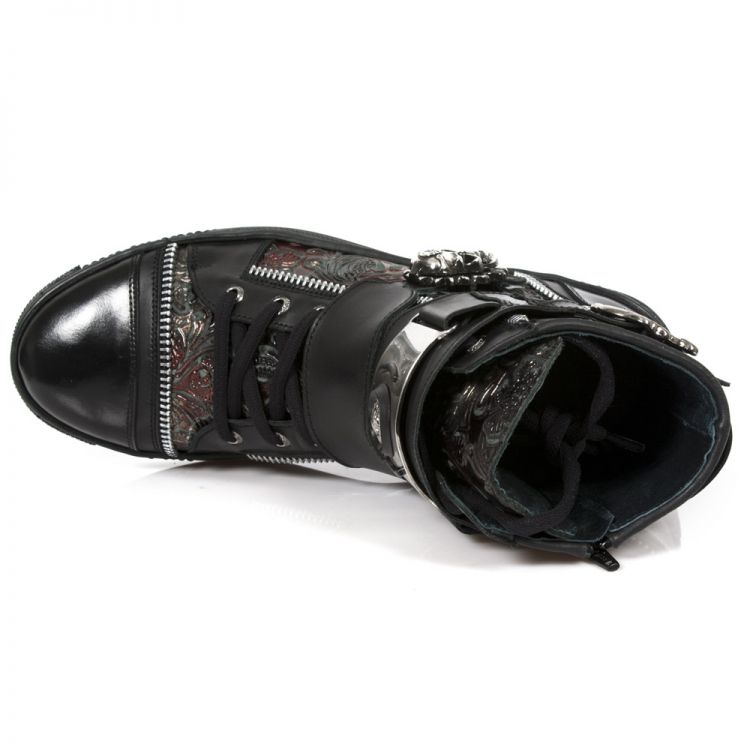  M.PS028-C3 RAW NEGRO ITALI NEGRO VINTAGE-2 FLOWER ROJO PISA New Rock M.PS028-C3  8