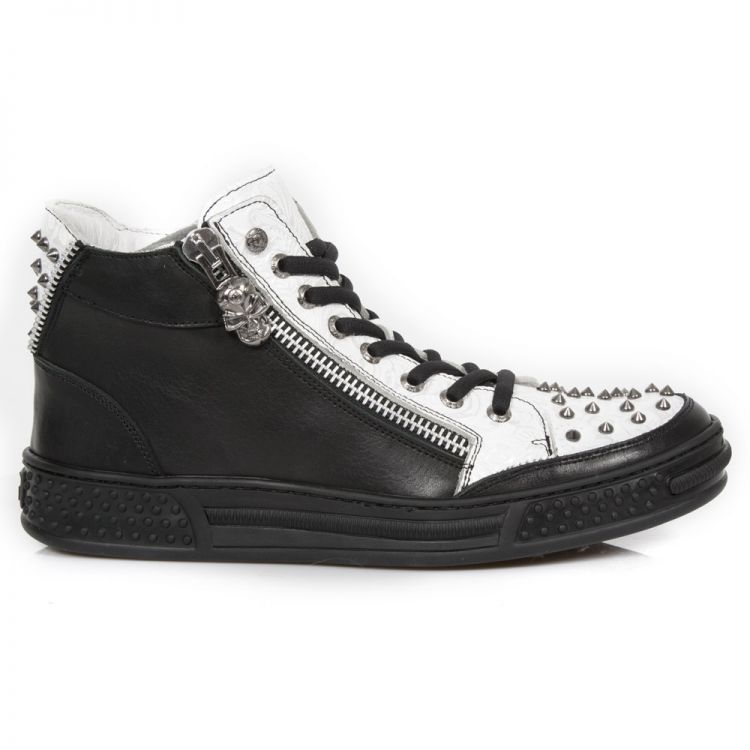  M.PS029-C1 RAW NEGRO VINTAGE FLOWER BLANCO PLATA PISA NEGRO New Rock M.PS029-C1  2