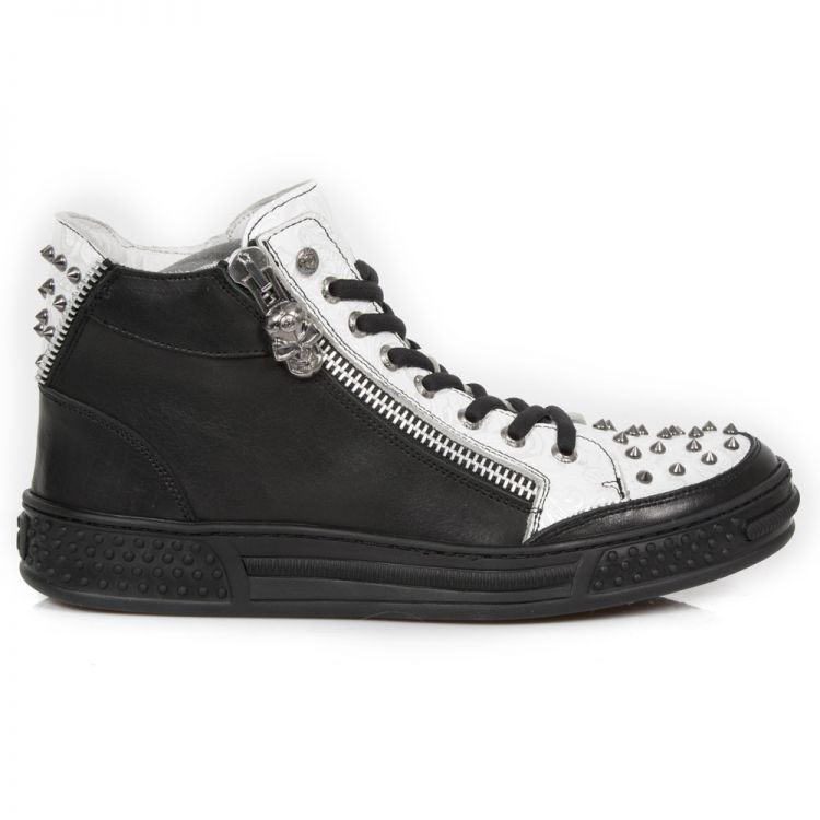  M.PS029-C1 RAW NEGRO VINTAGE FLOWER BLANCO PLATA PISA NEGRO New Rock M.PS029-C1  3