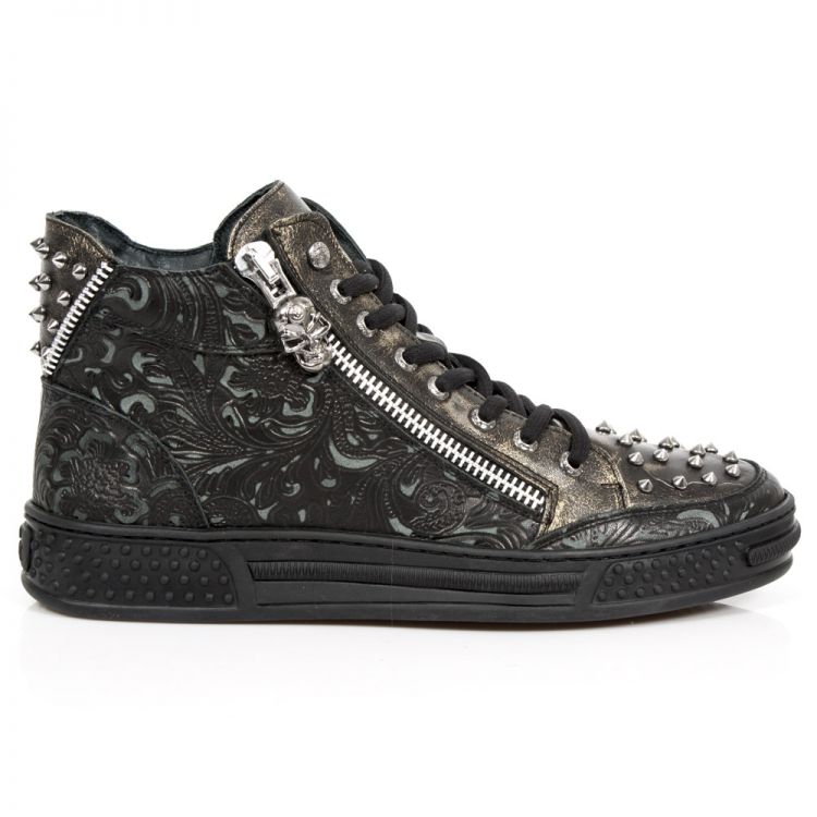  M.PS029-C2 VINTAGE FLOWER NEGRO BOX ORO PISA NEGRO New Rock M.PS029-C2  3