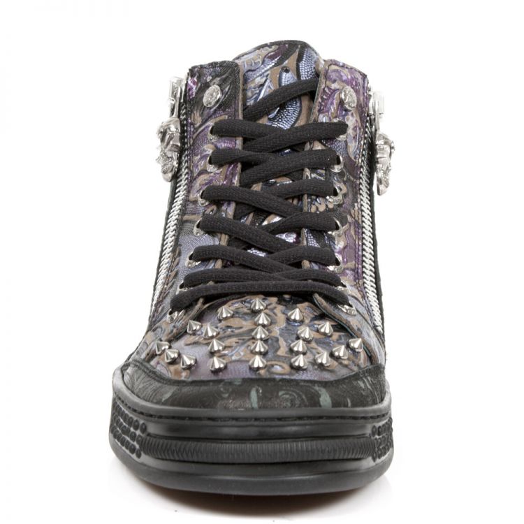  M.PS029-C3 VINTAGE FLOWER NEGRO FLOWER LILA PISA NEGRO New Rock M.PS029-C3  4