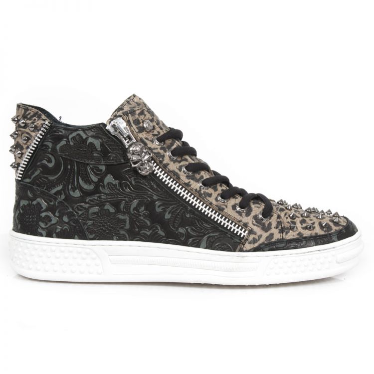  M.PS029-C4 VINTAGE FLOWER NEGRO FLOWER LEOPARDO PISA BLANCO New Rock M.PS029-C4  2