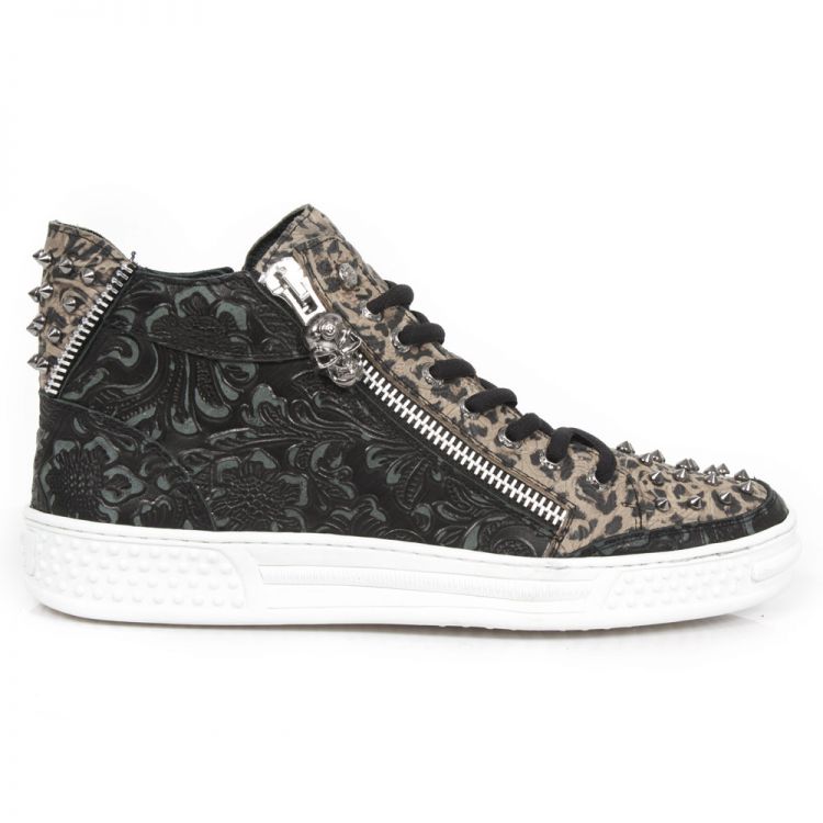  M.PS029-C4 VINTAGE FLOWER NEGRO FLOWER LEOPARDO PISA BLANCO New Rock M.PS029-C4  3