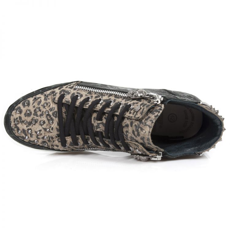  M.PS029-C4 VINTAGE FLOWER NEGRO FLOWER LEOPARDO PISA BLANCO New Rock M.PS029-C4  8