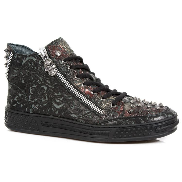  M.PS029-C6 VINTAGE FLOWER NEGRO VINTAGE FLOWER ROJO PISA NEG New Rock M.PS029-C6  1