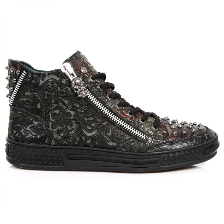  M.PS029-C6 VINTAGE FLOWER NEGRO VINTAGE FLOWER ROJO PISA NEG New Rock M.PS029-C6  2