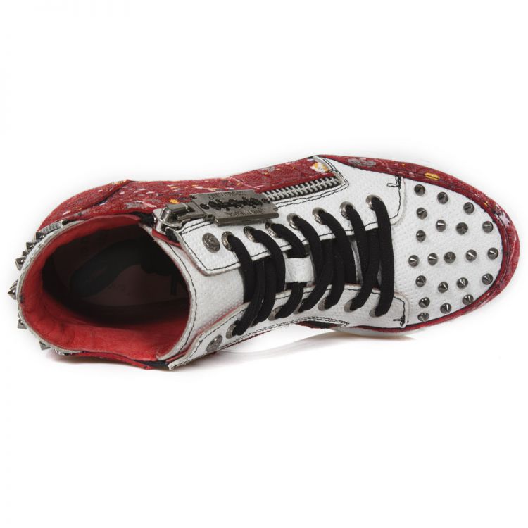  M.PS042-C1 FLORAL PAINT ROJO BRUMA CRACK BLANCO PISA BLANCO New Rock M.PS042-C1  8