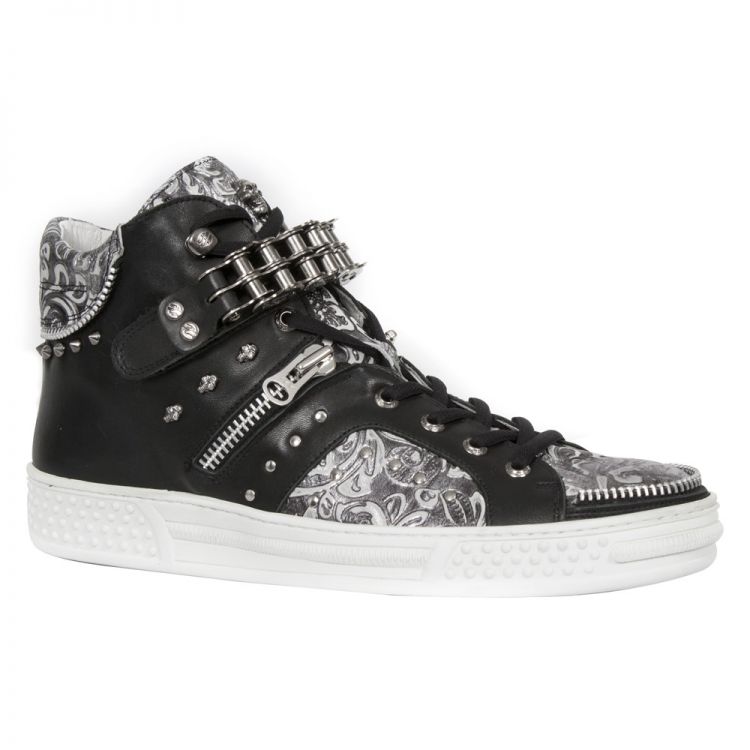  M.PS287-S1 RAW NEGRO, VINTAGE FLOWER POLAR NEGRO, PISA BLANC New Rock M.PS287-S1  1