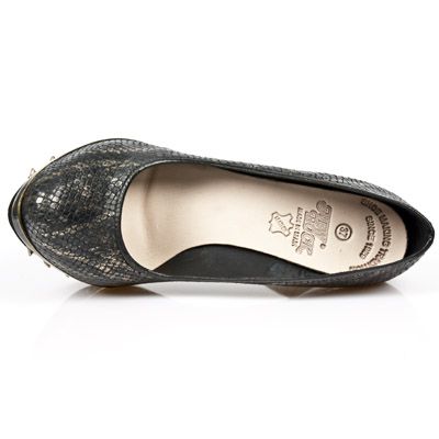  M.PUNK012-C12 PITON PLISADO NEG ORO PIEL V NEG PL ORO PUNK C New Rock M.PUNK012-C12  8