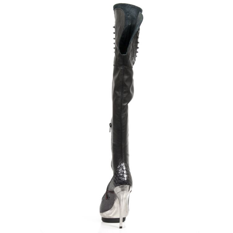  M.PUNK080-C2 PITON NEGRO GRAFITO REVESS ROJO NAPA ELASTICA N New Rock M.PUNK080-C2  6