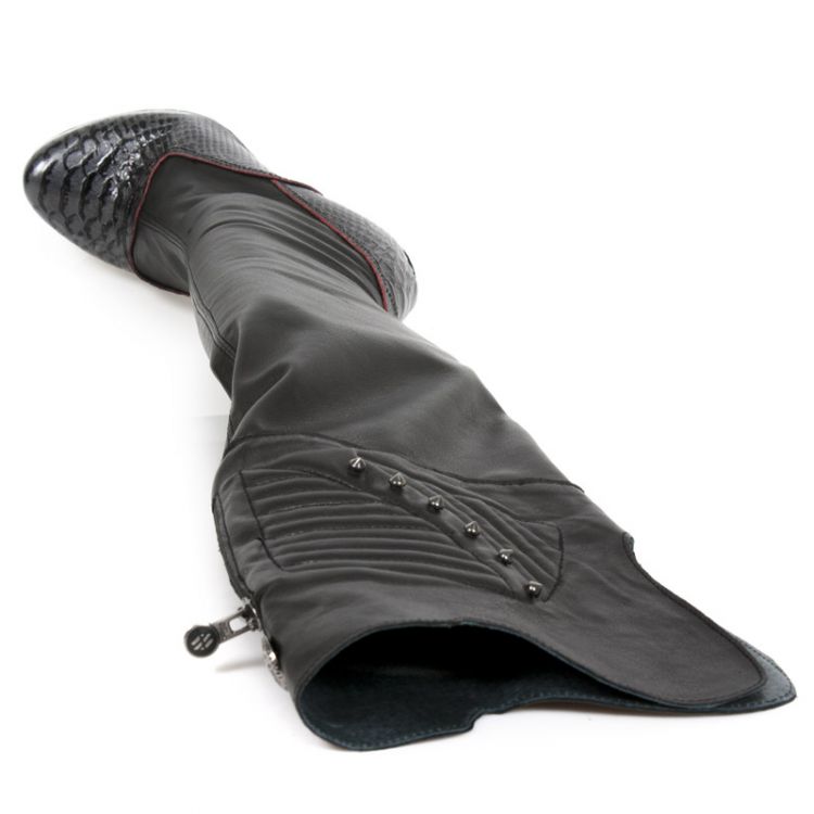  M.PUNK080-C2 PITON NEGRO GRAFITO REVESS ROJO NAPA ELASTICA N New Rock M.PUNK080-C2  8
