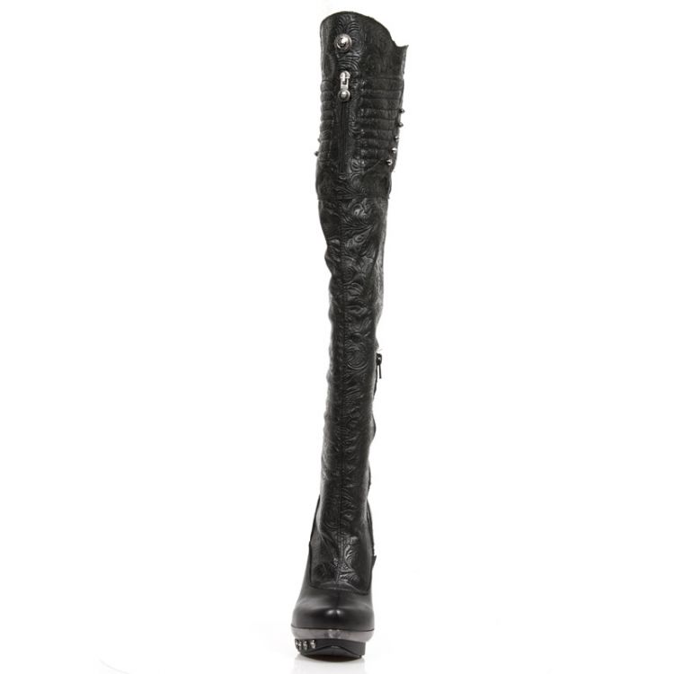  M.PUNK080-C4 RAW NEGRO NAPA PU ELASTICA VINTAGE FLOWER NEGRO New Rock M.PUNK080-C4  4