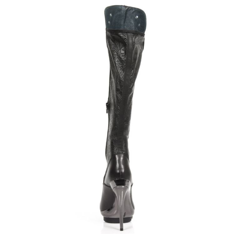  M.PUNK081-C3 RAW NEGRO NAPA PU ELASTICA VINTAGE FLOWER NEGR New Rock M.PUNK081-C3  6