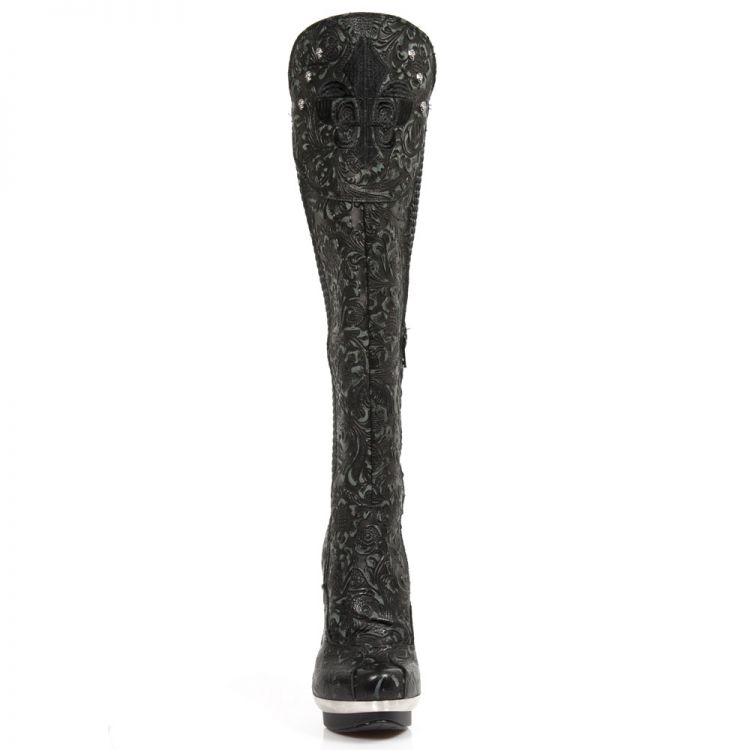  M.PUNK090LS-C1 VINTAGE FLOWER NEGRO LYCRA STRETCH NEGRA PUNK New Rock M.PUNK090LS-C1  4