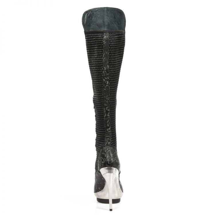  M.PUNK090LS-C1 VINTAGE FLOWER NEGRO LYCRA STRETCH NEGRA PUNK New Rock M.PUNK090LS-C1  6