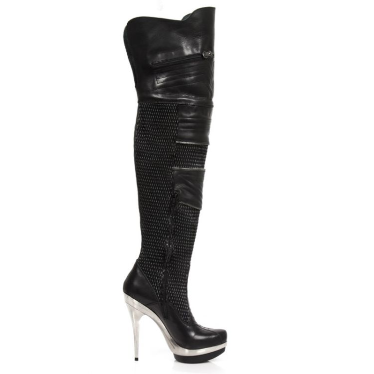  M.PUNK225LS-C1 RAW NEGRO LYCRA NEGRA STRETCH NEGRA PL ACERO New Rock M.PUNK225LS-C1  1