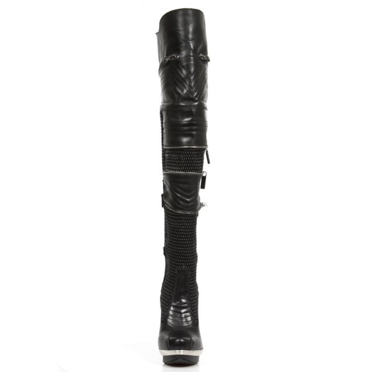  M.PUNK225LS-C1 RAW NEGRO LYCRA NEGRA STRETCH NEGRA PL ACERO New Rock M.PUNK225LS-C1  3