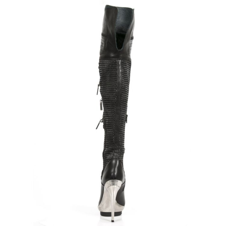 M.PUNK225LS-C1 RAW NEGRO LYCRA NEGRA STRETCH NEGRA PL ACERO New Rock M.PUNK225LS-C1  5